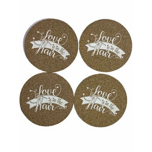 Hairdresser Hair Stylist EcoFriendly Cork Coasters Housewarming Housewares Set 4